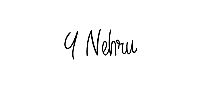 How to make Y Nehru name signature. Use Angelique-Rose-font-FFP style for creating short signs online. This is the latest handwritten sign. Y Nehru signature style 5 images and pictures png