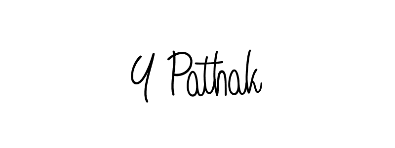 You should practise on your own different ways (Angelique-Rose-font-FFP) to write your name (Y Pathak) in signature. don't let someone else do it for you. Y Pathak signature style 5 images and pictures png