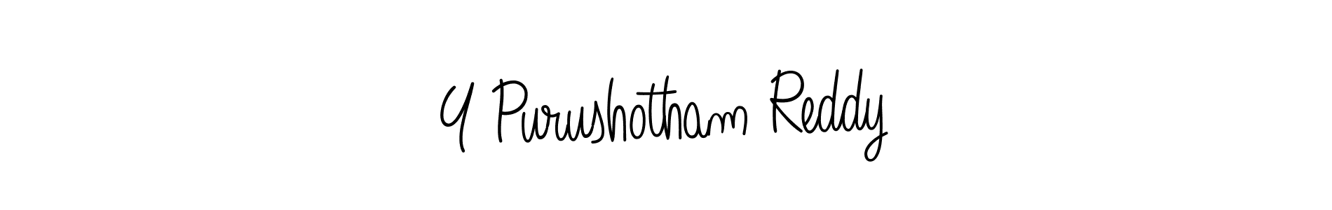 Use a signature maker to create a handwritten signature online. With this signature software, you can design (Angelique-Rose-font-FFP) your own signature for name Y Purushotham Reddy. Y Purushotham Reddy signature style 5 images and pictures png