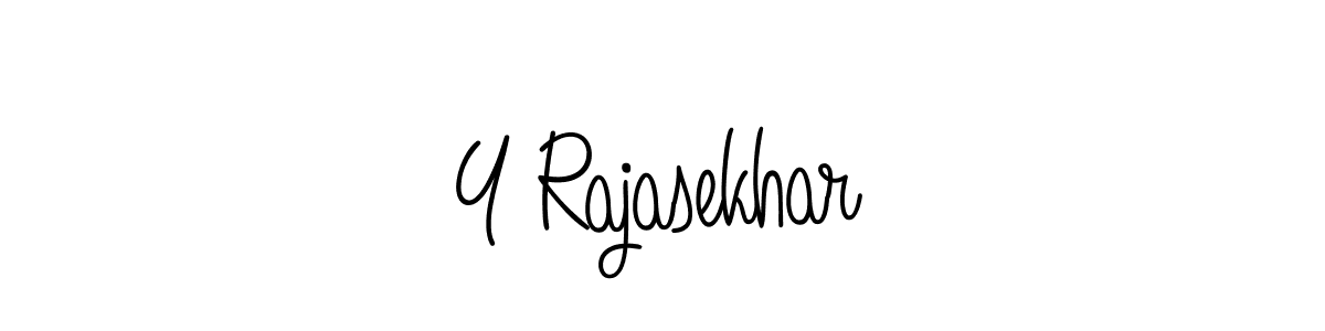 How to make Y Rajasekhar name signature. Use Angelique-Rose-font-FFP style for creating short signs online. This is the latest handwritten sign. Y Rajasekhar signature style 5 images and pictures png