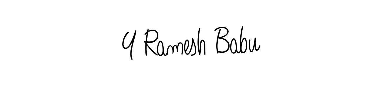 Design your own signature with our free online signature maker. With this signature software, you can create a handwritten (Angelique-Rose-font-FFP) signature for name Y Ramesh Babu. Y Ramesh Babu signature style 5 images and pictures png