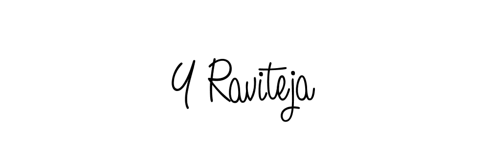 Create a beautiful signature design for name Y Raviteja. With this signature (Angelique-Rose-font-FFP) fonts, you can make a handwritten signature for free. Y Raviteja signature style 5 images and pictures png