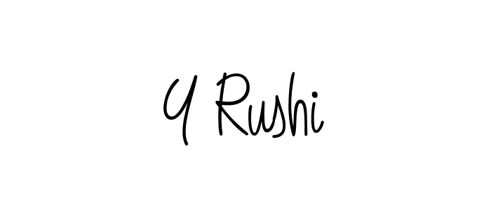 Best and Professional Signature Style for Y Rushi. Angelique-Rose-font-FFP Best Signature Style Collection. Y Rushi signature style 5 images and pictures png