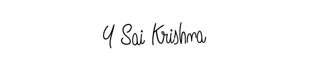 Create a beautiful signature design for name Y Sai Krishna. With this signature (Angelique-Rose-font-FFP) fonts, you can make a handwritten signature for free. Y Sai Krishna signature style 5 images and pictures png