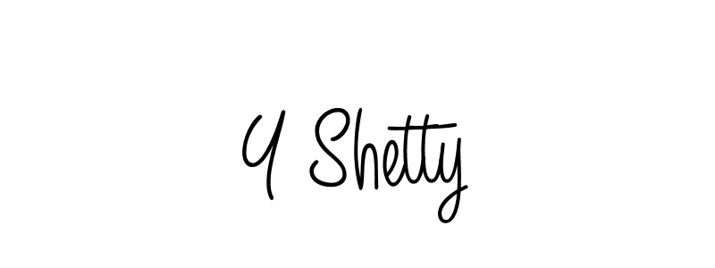 Y Shetty stylish signature style. Best Handwritten Sign (Angelique-Rose-font-FFP) for my name. Handwritten Signature Collection Ideas for my name Y Shetty. Y Shetty signature style 5 images and pictures png