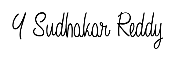 Personalize your online presence with Y Sudhakar Reddy signature rendered in elegant Angelique-Rose-font-FFP font. Great for website footers and blogs. Y Sudhakar Reddy signature style 5 images and pictures png