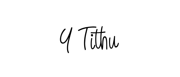 Design your own signature with our free online signature maker. With this signature software, you can create a handwritten (Angelique-Rose-font-FFP) signature for name Y Tithu. Y Tithu signature style 5 images and pictures png