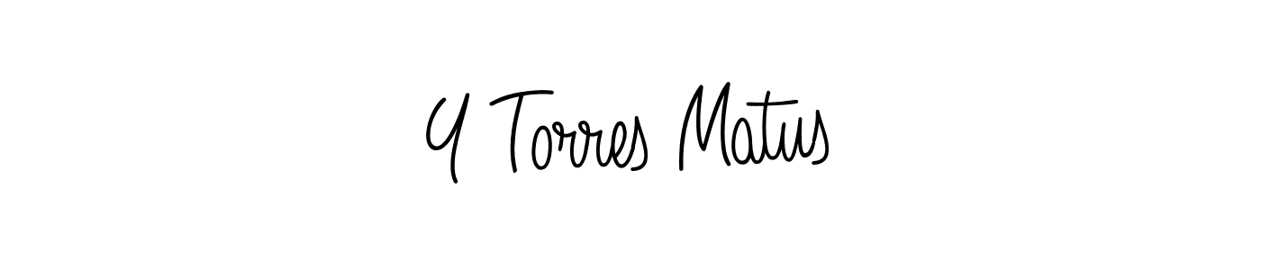 How to make Y Torres Matus name signature. Use Angelique-Rose-font-FFP style for creating short signs online. This is the latest handwritten sign. Y Torres Matus signature style 5 images and pictures png