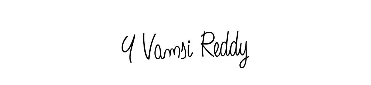 How to make Y Vamsi Reddy name signature. Use Angelique-Rose-font-FFP style for creating short signs online. This is the latest handwritten sign. Y Vamsi Reddy signature style 5 images and pictures png