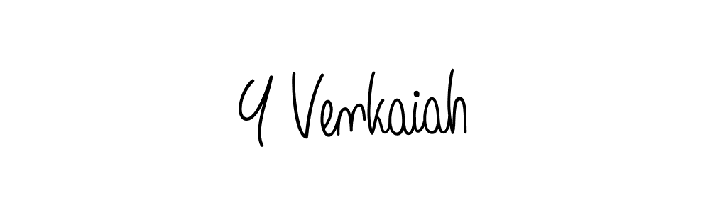 Use a signature maker to create a handwritten signature online. With this signature software, you can design (Angelique-Rose-font-FFP) your own signature for name Y Venkaiah. Y Venkaiah signature style 5 images and pictures png