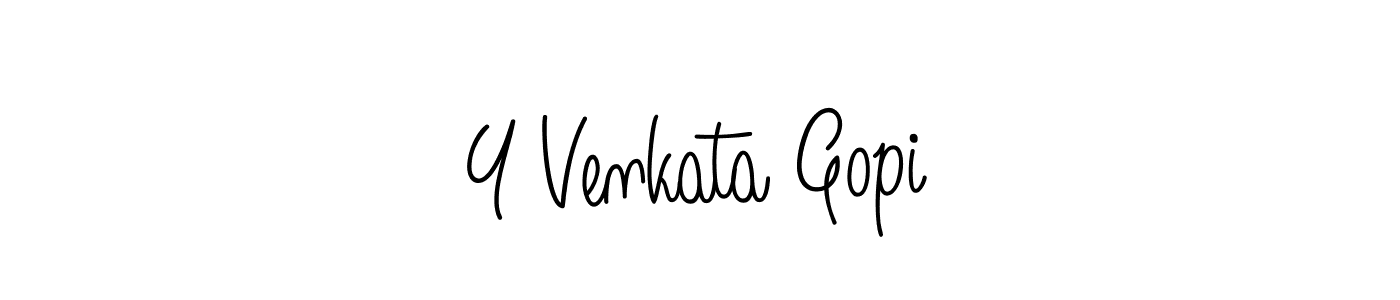 Design your own signature with our free online signature maker. With this signature software, you can create a handwritten (Angelique-Rose-font-FFP) signature for name Y Venkata Gopi. Y Venkata Gopi signature style 5 images and pictures png