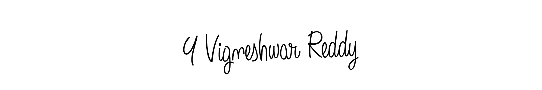 How to make Y Vigneshwar Reddy name signature. Use Angelique-Rose-font-FFP style for creating short signs online. This is the latest handwritten sign. Y Vigneshwar Reddy signature style 5 images and pictures png