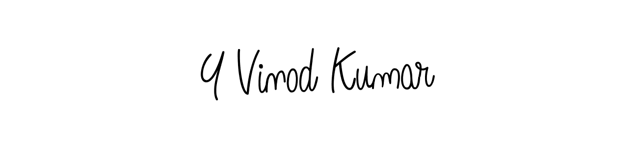 Design your own signature with our free online signature maker. With this signature software, you can create a handwritten (Angelique-Rose-font-FFP) signature for name Y Vinod Kumar. Y Vinod Kumar signature style 5 images and pictures png