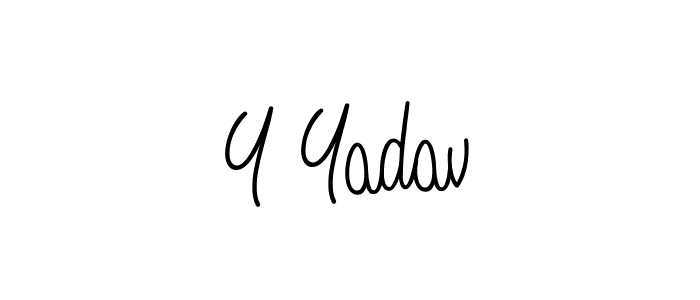 Y Yadav stylish signature style. Best Handwritten Sign (Angelique-Rose-font-FFP) for my name. Handwritten Signature Collection Ideas for my name Y Yadav. Y Yadav signature style 5 images and pictures png