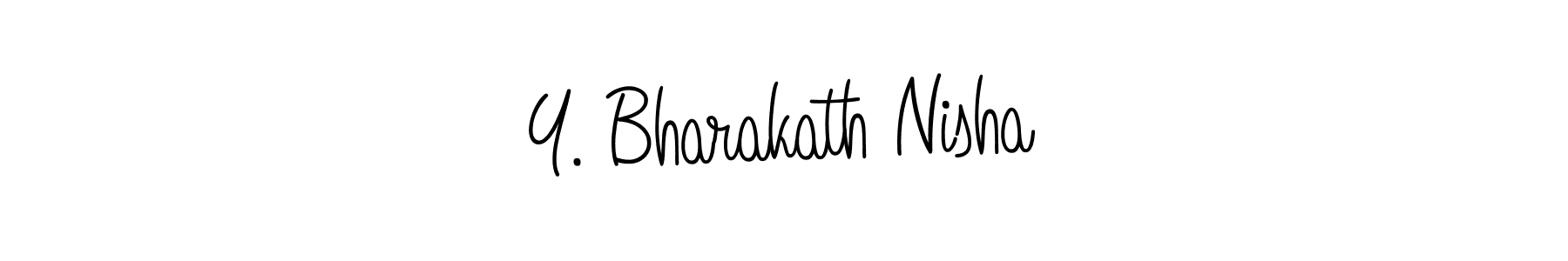 Design your own signature with our free online signature maker. With this signature software, you can create a handwritten (Angelique-Rose-font-FFP) signature for name Y. Bharakath Nisha. Y. Bharakath Nisha signature style 5 images and pictures png