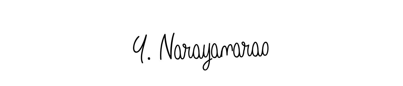 Design your own signature with our free online signature maker. With this signature software, you can create a handwritten (Angelique-Rose-font-FFP) signature for name Y. Narayanarao. Y. Narayanarao signature style 5 images and pictures png