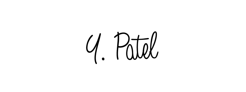 How to Draw Y. Patel signature style? Angelique-Rose-font-FFP is a latest design signature styles for name Y. Patel. Y. Patel signature style 5 images and pictures png