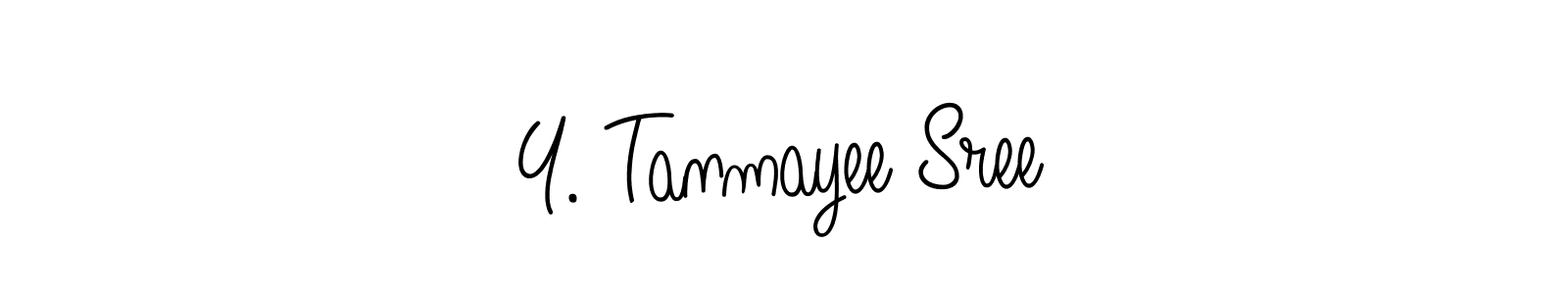 You can use this online signature creator to create a handwritten signature for the name Y. Tanmayee Sree. This is the best online autograph maker. Y. Tanmayee Sree signature style 5 images and pictures png
