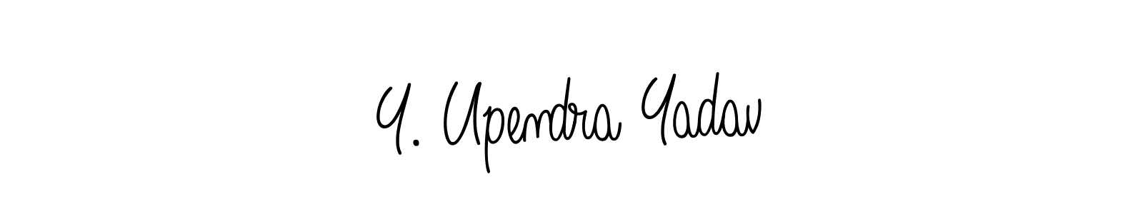 Create a beautiful signature design for name Y. Upendra Yadav. With this signature (Angelique-Rose-font-FFP) fonts, you can make a handwritten signature for free. Y. Upendra Yadav signature style 5 images and pictures png