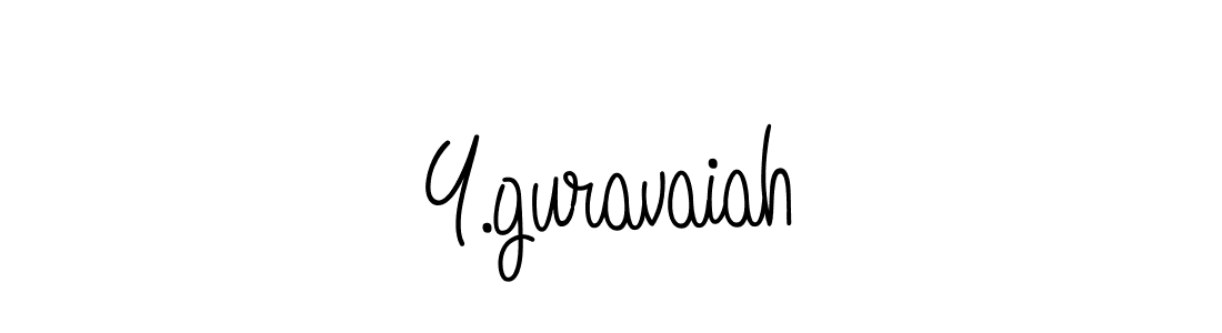 How to make Y.guravaiah name signature. Use Angelique-Rose-font-FFP style for creating short signs online. This is the latest handwritten sign. Y.guravaiah signature style 5 images and pictures png