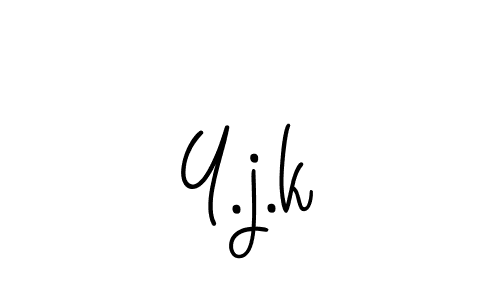 Design your own signature with our free online signature maker. With this signature software, you can create a handwritten (Angelique-Rose-font-FFP) signature for name Y.j.k. Y.j.k signature style 5 images and pictures png