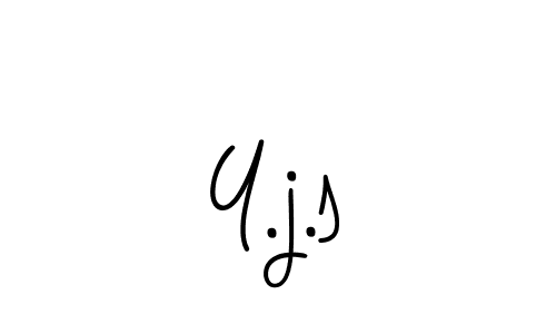 Design your own signature with our free online signature maker. With this signature software, you can create a handwritten (Angelique-Rose-font-FFP) signature for name Y.j.s. Y.j.s signature style 5 images and pictures png