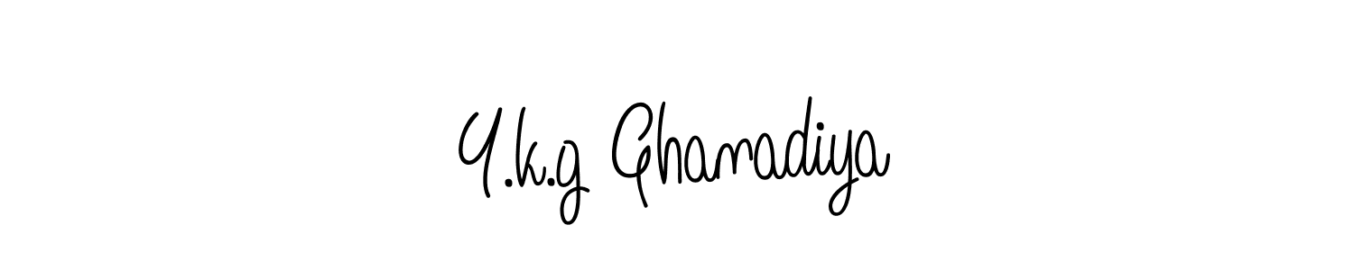 Make a beautiful signature design for name Y.k.g Ghanadiya. Use this online signature maker to create a handwritten signature for free. Y.k.g Ghanadiya signature style 5 images and pictures png