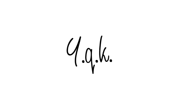 How to make Y.q.k. signature? Angelique-Rose-font-FFP is a professional autograph style. Create handwritten signature for Y.q.k. name. Y.q.k. signature style 5 images and pictures png