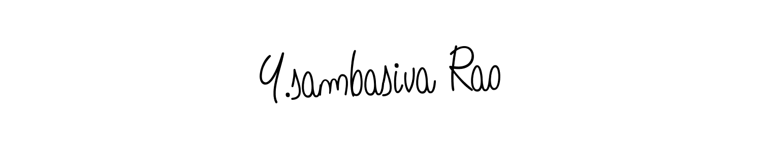 How to make Y.sambasiva Rao name signature. Use Angelique-Rose-font-FFP style for creating short signs online. This is the latest handwritten sign. Y.sambasiva Rao signature style 5 images and pictures png