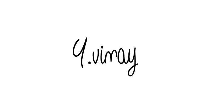 How to make Y.vinay name signature. Use Angelique-Rose-font-FFP style for creating short signs online. This is the latest handwritten sign. Y.vinay signature style 5 images and pictures png