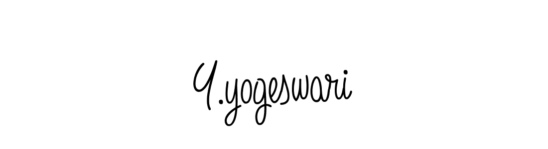 Use a signature maker to create a handwritten signature online. With this signature software, you can design (Angelique-Rose-font-FFP) your own signature for name Y.yogeswari. Y.yogeswari signature style 5 images and pictures png