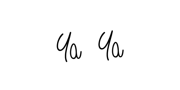 Use a signature maker to create a handwritten signature online. With this signature software, you can design (Angelique-Rose-font-FFP) your own signature for name Ya  Ya. Ya  Ya signature style 5 images and pictures png