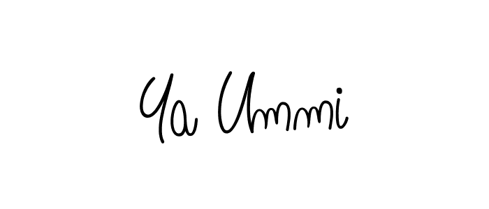You should practise on your own different ways (Angelique-Rose-font-FFP) to write your name (Ya Ummi) in signature. don't let someone else do it for you. Ya Ummi signature style 5 images and pictures png