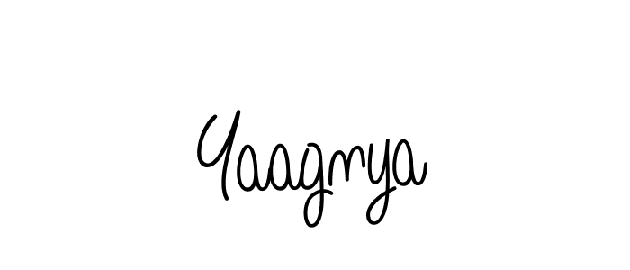 Use a signature maker to create a handwritten signature online. With this signature software, you can design (Angelique-Rose-font-FFP) your own signature for name Yaagnya. Yaagnya signature style 5 images and pictures png