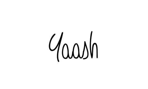 Use a signature maker to create a handwritten signature online. With this signature software, you can design (Angelique-Rose-font-FFP) your own signature for name Yaash. Yaash signature style 5 images and pictures png