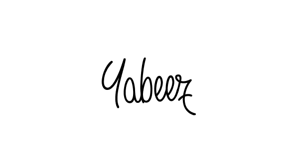 The best way (Angelique-Rose-font-FFP) to make a short signature is to pick only two or three words in your name. The name Yabeez include a total of six letters. For converting this name. Yabeez signature style 5 images and pictures png