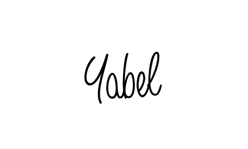 Use a signature maker to create a handwritten signature online. With this signature software, you can design (Angelique-Rose-font-FFP) your own signature for name Yabel. Yabel signature style 5 images and pictures png