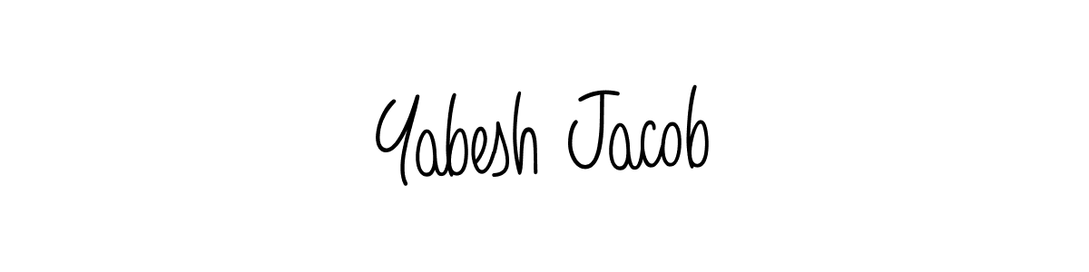 How to Draw Yabesh Jacob signature style? Angelique-Rose-font-FFP is a latest design signature styles for name Yabesh Jacob. Yabesh Jacob signature style 5 images and pictures png