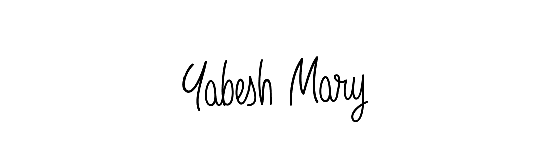 How to make Yabesh Mary name signature. Use Angelique-Rose-font-FFP style for creating short signs online. This is the latest handwritten sign. Yabesh Mary signature style 5 images and pictures png