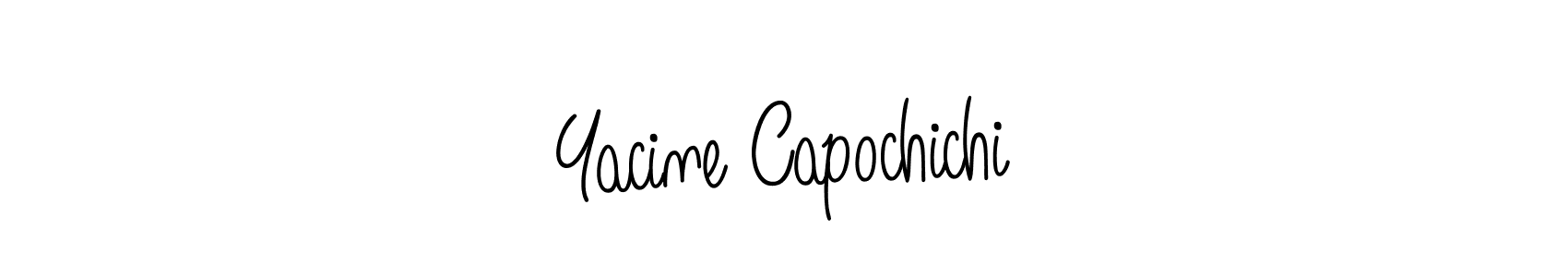 Use a signature maker to create a handwritten signature online. With this signature software, you can design (Angelique-Rose-font-FFP) your own signature for name Yacine Capochichi. Yacine Capochichi signature style 5 images and pictures png