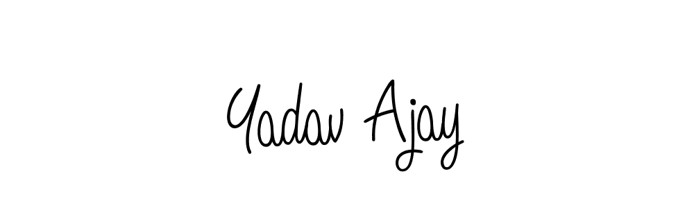 Make a beautiful signature design for name Yadav Ajay. With this signature (Angelique-Rose-font-FFP) style, you can create a handwritten signature for free. Yadav Ajay signature style 5 images and pictures png