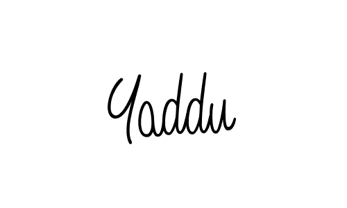 Yaddu stylish signature style. Best Handwritten Sign (Angelique-Rose-font-FFP) for my name. Handwritten Signature Collection Ideas for my name Yaddu. Yaddu signature style 5 images and pictures png