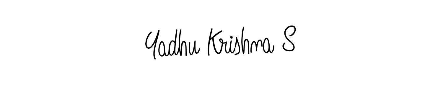 You should practise on your own different ways (Angelique-Rose-font-FFP) to write your name (Yadhu Krishna S) in signature. don't let someone else do it for you. Yadhu Krishna S signature style 5 images and pictures png