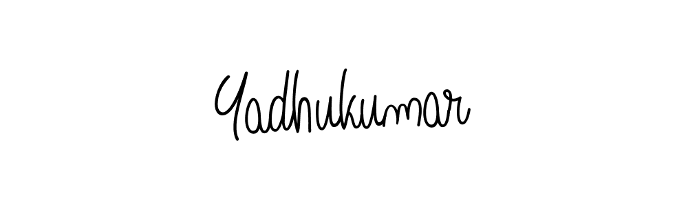 Make a beautiful signature design for name Yadhukumar. With this signature (Angelique-Rose-font-FFP) style, you can create a handwritten signature for free. Yadhukumar signature style 5 images and pictures png