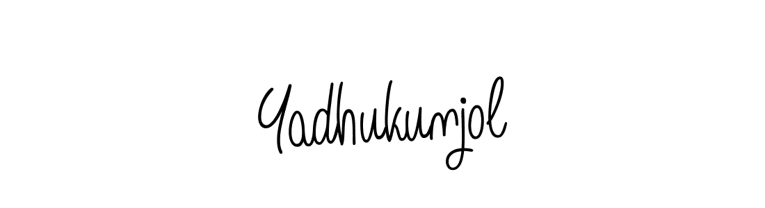 Make a beautiful signature design for name Yadhukunjol. With this signature (Angelique-Rose-font-FFP) style, you can create a handwritten signature for free. Yadhukunjol signature style 5 images and pictures png