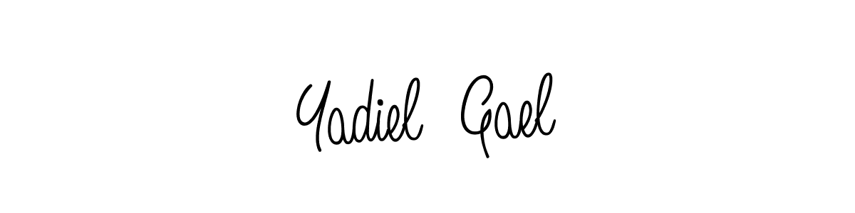 Angelique-Rose-font-FFP is a professional signature style that is perfect for those who want to add a touch of class to their signature. It is also a great choice for those who want to make their signature more unique. Get Yadiel  Gael name to fancy signature for free. Yadiel  Gael signature style 5 images and pictures png