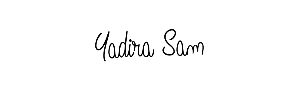 The best way (Angelique-Rose-font-FFP) to make a short signature is to pick only two or three words in your name. The name Yadira Sam include a total of six letters. For converting this name. Yadira Sam signature style 5 images and pictures png