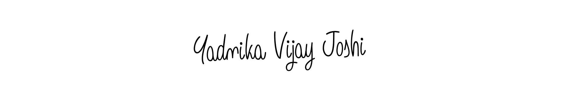 Use a signature maker to create a handwritten signature online. With this signature software, you can design (Angelique-Rose-font-FFP) your own signature for name Yadnika Vijay Joshi. Yadnika Vijay Joshi signature style 5 images and pictures png