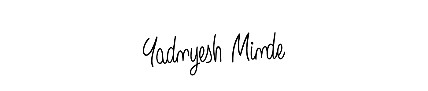 It looks lik you need a new signature style for name Yadnyesh Minde. Design unique handwritten (Angelique-Rose-font-FFP) signature with our free signature maker in just a few clicks. Yadnyesh Minde signature style 5 images and pictures png
