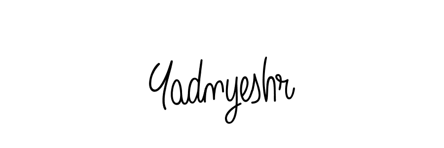 Make a beautiful signature design for name Yadnyeshr. With this signature (Angelique-Rose-font-FFP) style, you can create a handwritten signature for free. Yadnyeshr signature style 5 images and pictures png